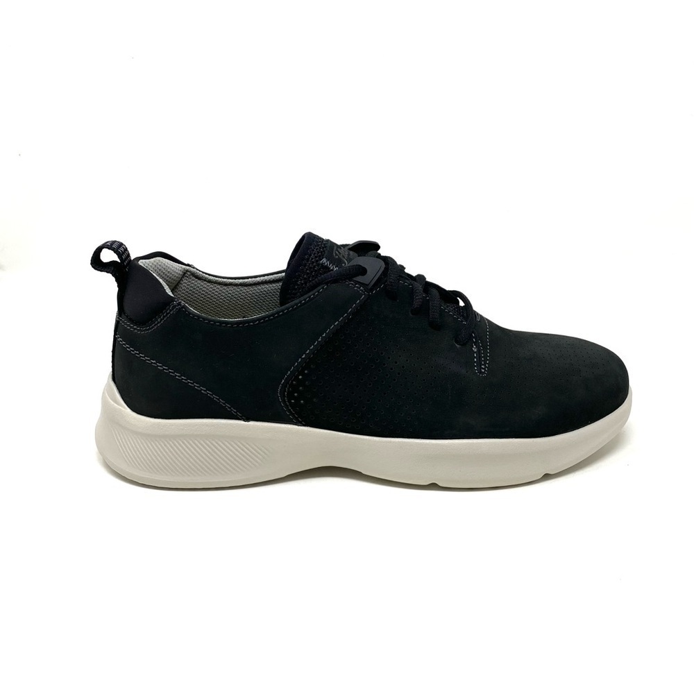 Florsheim Studio Perf Toe Lace Up Shoes Black Nubuck WIDE